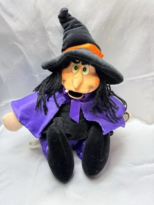 Animated Halloween Witch Trick Or Treat Stomp Singing Dancing Dan Dee WORKS - Image 1 of 4