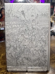 GI JOE REAL AMERICAN HERO 320 Alan QUAH COBRA BAR Virgin Inks Variant B LTD 750 - Picture 1 of 2