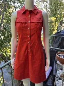 CUE Lovely Red/Orange Dress Size 6 - Picture 1 of 7