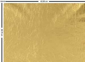 Lammnappa Gold Metallic-Cracked Größe 42cm x 30cm Bastelleder Lederreste - Bild 1 von 3