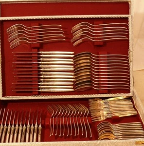 NACHLASS Silberschrott KONVOLUT BESTECK SET 100 Schmelzsilber VERSILBERT A.PASCH - Bild 1 von 8