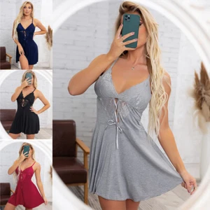 Sexy Women Lingerie Teddy Babydoll Underwear Sleepwear Lace Nightwear Slip Dress - Picture 1 of 31