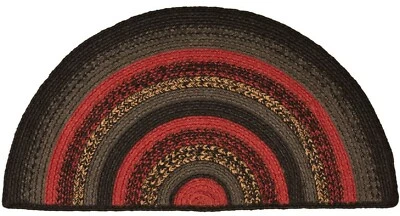 Braided Hearth or Doorway Rug Half Circle 33" L Cumberland - Image 1 of 4