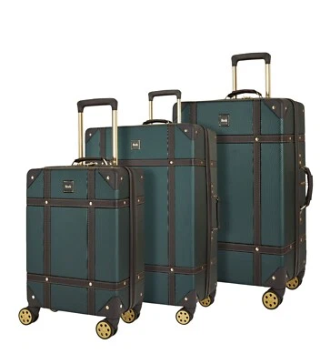 Rock Luggage Hartschale Grün Trunk Koffer Set Stil 8 Rad Reise Kabine Beutel - Bild 1 von 3