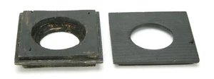 For Graflex 6x9 (2-1/4x3-1/4") Camera 2 Wooden Lens Boards W/Holes 32,6 & 30,3mm - Picture 1 of 4