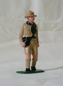 Pfadfinder mit Kantine, 3" handbemalte Reproduktion einer Vintage Gusseisen Figur - Bild 1 von 2