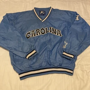 Vintage Starter North Carolina Tarheels Pullover Jacket Mens Medium - Small Tear - Picture 1 of 6