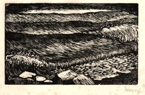 1951 Block Print Listed CAROL HORROCKS Rhode Island City Hall - Picture 1 of 2