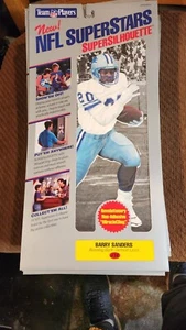 VINTAGE NFL SUPERSTARS DETROIT LIONS BARRY SANDERS SUPER SILHOUETTE 12" KLAMMERN - Bild 1 von 2