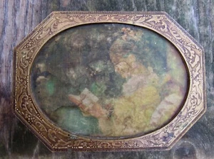 Vtg JEWELRY BOX Music 1970s WOOD Pillow 11" ART Zhivago LARA Somewhere RARE VG+ - Picture 1 of 12
