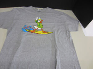 Vintage Oregon Ducks Disney DONALD DUCK SURFING T-Shirt Men's XL gray U of O