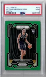 Tarjeta insertada Prizm Victor Wembanyama verde Prizm 2023-24 PSA 9 Spurs como nueva - Imagen 1 de 2