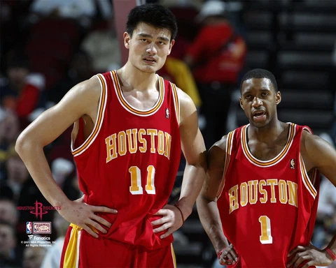 Yao Ming Rockets UnSigned 1971-72 Throwback Jersey Strategy Tracy McGrady Photo Cover
