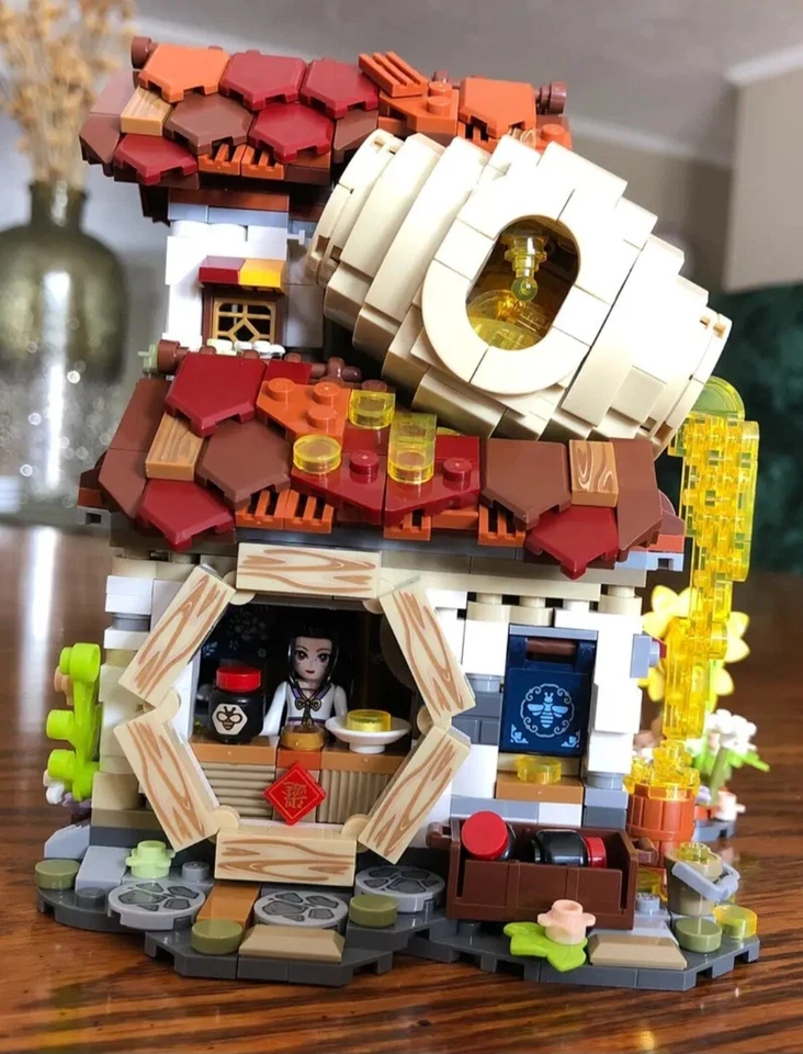 LOZ Mini Ancient Street 1943 Honeybee House Workshop Building Set