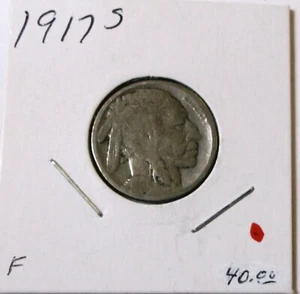 1917 S Buffalo Nickel Fine - Picture 1 of 4