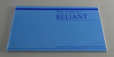 Manuale Del Proprietario / Libretto Plymouth Reliant Anno 1982 - Immagine 1 di 2
