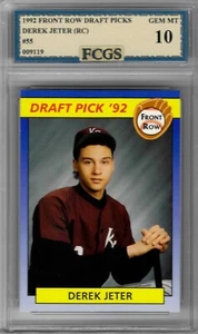 1992 Front Row Derek Jeter RC #55 Graded FCGS 10 GEM MINT!!! - Picture 1 of 2