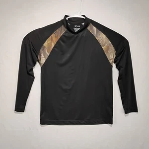 Camisa Capa Base Para Hombre Grande Negra y Camuflada Manga Larga Poliéster/Spandex Ropa Activa - Imagen 1 de 4