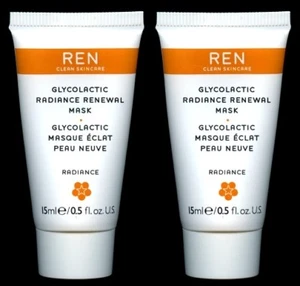 REN Glycolactic Radiance Renewal Mask 30ml ( 2 x 15ml)~ Travel Size~ NEW &SEALED - Picture 1 of 1