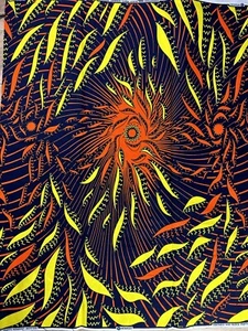 African Fabric - Ankara - 100% Cotton Fabric - African Clothing - Per Yard - Picture 1 of 4