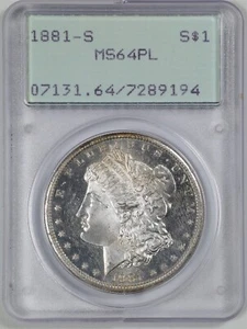 1881-S $1 Morgan Silver Dollar MS64PL PCGS 7289194 "Rattler" Gen 1.2 - Picture 1 of 2