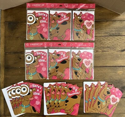 SCOOBY-DOO! Открытки на День святого Валентина - лот из 24 открыток - Hallmark Scooby - новый - Изображение 1 из 4