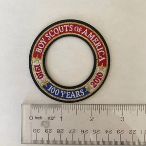 Boy Scouts BSA 100 Year Anniversary Patch 1910-2010 red white and blue - Picture 1 of 2