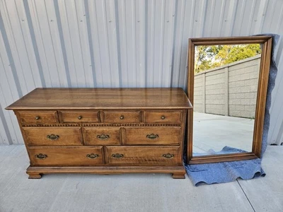 ETHAN ALLEN CÓMODA MANSIÓN CLÁSICA CON ESPEJO, 9 CAJONES 15-5203 ENVÍO GRATUITO Foto 1 de 4