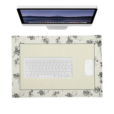 Schreibtischunterlage, wasserdichte Tastatur-Maus-Matte, 60x40cm, Apricot Weiß - Bild 1 von 4