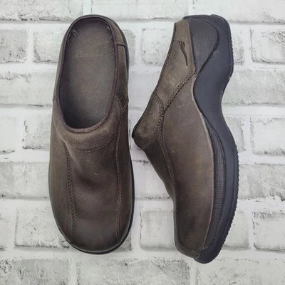 Mules sin cordones de cuero marrón para hombre Dansko espalda abierta 42 EU 8,5-9 EE. UU., 11,5-12 para mujer Foto 1 de 4