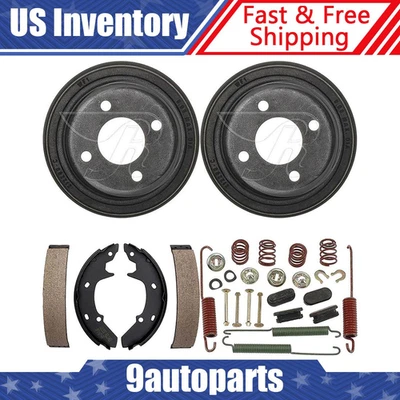 Tambores de freno traseros y zapatas de freno kit de resorte de hardware para topacio Mercury 1987-1992 Foto 1 de 4