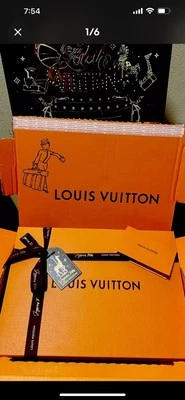 Authentic LOUIS VUITTON LV Gift Box Magnetic Empty Large Box 16-11.5-2.5 inch