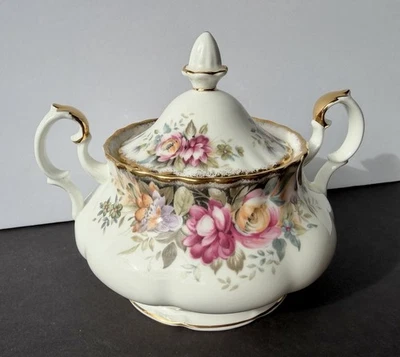 ROYAL ALBERT Fine Bone China Otoño Rosas Azúcar Cubierto Juego de Tapa Foto 1 de 4