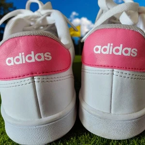 Adidas Advantage J EF0211 Size 4 – White with Real Pink – Great Condition - Picture 1 of 9