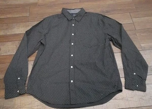 American Eagle Hemd Herren Large Langarm Knopfleiste Classic Fit Schwarz W Weiß  - Bild 1 von 6