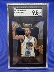 STEPHEN CURRY 2014-15 PANINI SELECT #1 SGC 9.5 MINT + WARRIORS NBA 3PT. G.O.A.T - Picture 1 of 2