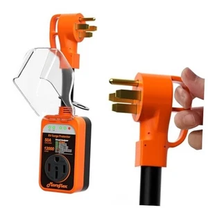 Rv Surge Protector, 50amp Rv Circuit Analyzer, 12000 Joules 50 AMP orange - Afbeelding 1 van 7