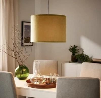 Ikea MOLNSKIKT Pantalla Lámpara, Terciopelo Amarillo Oscuro, 17" Nuevo 305.145.12 Foto 1 de 4