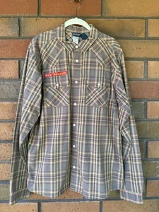 Patagonia Button Up Hemd kariert Kurzarm Neu Belgien | Braun | Größe L - Bild 1 von 15