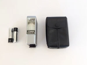 FLASH CÁMARA COMPACTA CANON CANOLITE D PARA CANONET 28 QL17 QL19 GIII, ESTUCHE - Imagen 1 de 8