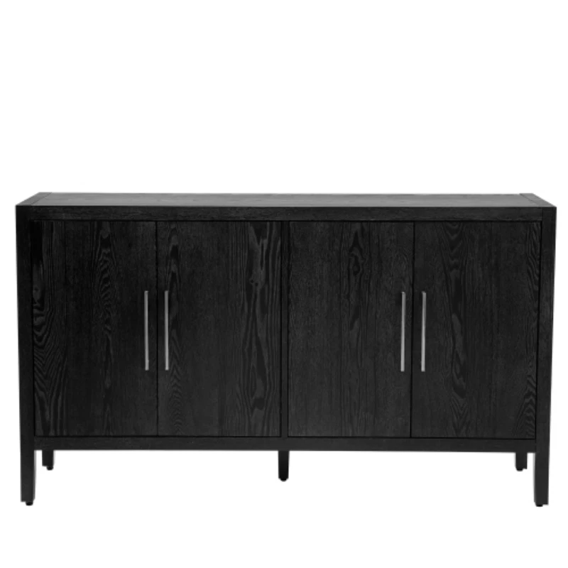 Storage Cabinet Sideboard Wooden Cabinet with 4 Metal handles 4 Shelves,4 Doors - Image 1 of 4