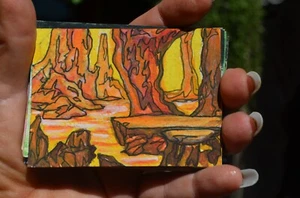 Original ACEO Art Cards Fantasy Landscape - Picture 1 of 3