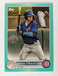 2022 Topps Pro Debut James Triantos /75 Aqua Parallel #PD-1 Cubs Rookie 