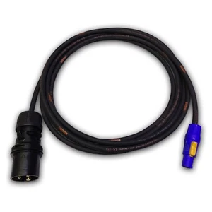 Professional PCE Black 230v 16a Plug to Neutrik PowerCON for Stage use H07RN-F - Picture 1 of 1