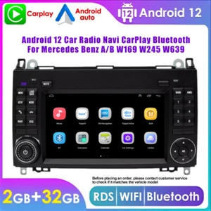Android 12 Autoradio Navi CarPlay BT Für Mercedes Benz A/B W169 W245 W639 2G+32G - Bild 1 von 22