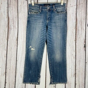 Lucky Brand Jeans Damen 2/26 blau süß Crop Distressed Stretch Denim Hose - Bild 1 von 24