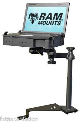 RAM MOUNTS RAM Custom No-Drill Laptop Mount for 2015-2025 Ford F150, 2017-2025 F250-F550