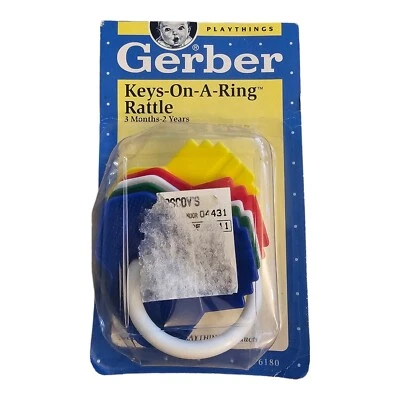 Vintage Gerber Keys On A Ring Baby Rattle Toy Playthings - Image 1 of 2