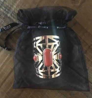 Brazalete/semiprecioso tono dorado de 3,5 pulgadas mercado negro de la Casa Blanca nuevo sin etiquetas Foto 1 de 4