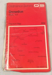 Hoja de colección ""Snowdon"" 107 mapa de encuesta de artillería c.1969+ - Imagen 1 de 12